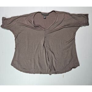 A Pea In The Pod Womens Blouse Brown Pleated Top Size‎ S